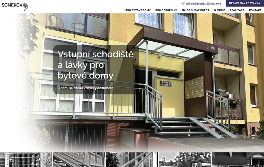 Sonekov - vstupní schodiště - web